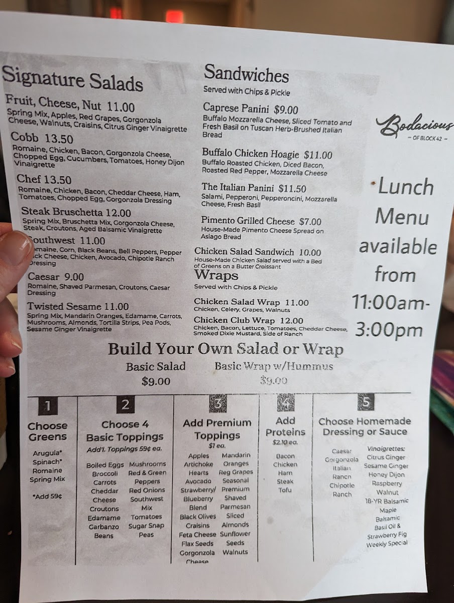 Menu The Bodacious Brew (Bodacious Shops)-8